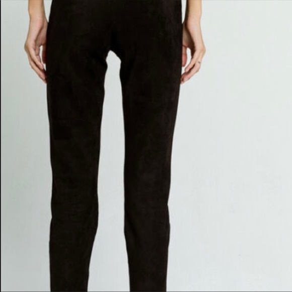 NWT Faux Suede Black Tights Legging Pants Size Medium - Picture 3 of 8